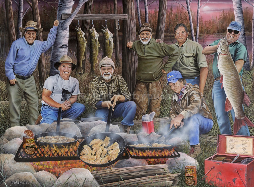 "Shore Lunch with the Hall of Famers" (Color)