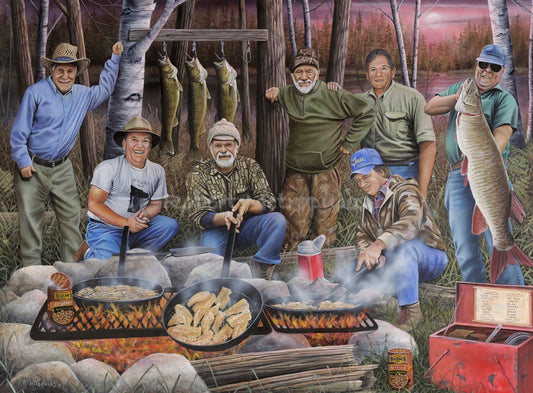 "Shore Lunch with the Hall of Famers" (Color)